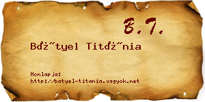 Bátyel Titánia névjegykártya
